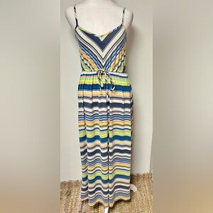 Mossimo Supply Co Women's Summer MultiColor Stripes Maxi Dress 
Size Medium